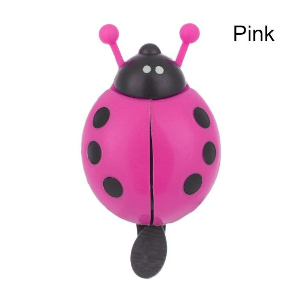 LADYBIRD/LADYBUG Bicycle Bell - Lovely Bright Plastic Handlebar Bell for Kids - Pink