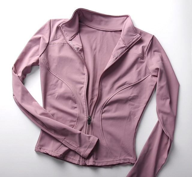 Peeli Long Sleeve Sports Jacket Women Zip Fitness Yoga Shirt Winter Warm Gym Top Activewear Running Coats Workout Clothes Woman - Vlad's Bike Bits
