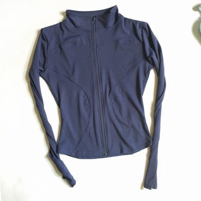 Peeli Long Sleeve Sports Jacket Women Zip Fitness Yoga Shirt Winter Warm Gym Top Activewear Running Coats Workout Clothes Woman - Vlad's Bike Bits