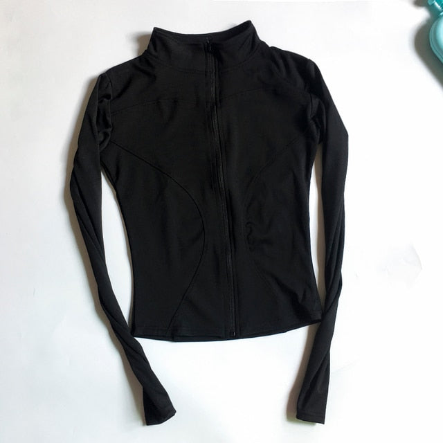 Peeli Long Sleeve Sports Jacket Women Zip Fitness Yoga Shirt Winter Warm Gym Top Activewear Running Coats Workout Clothes Woman - Vlad's Bike Bits