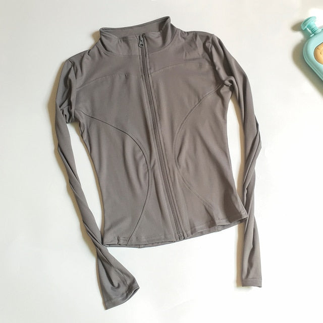 Peeli Long Sleeve Sports Jacket Women Zip Fitness Yoga Shirt Winter Warm Gym Top Activewear Running Coats Workout Clothes Woman - Vlad's Bike Bits