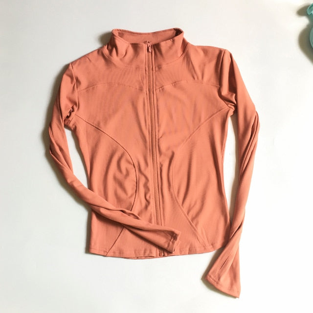 Peeli Long Sleeve Sports Jacket Women Zip Fitness Yoga Shirt Winter Warm Gym Top Activewear Running Coats Workout Clothes Woman - Vlad's Bike Bits