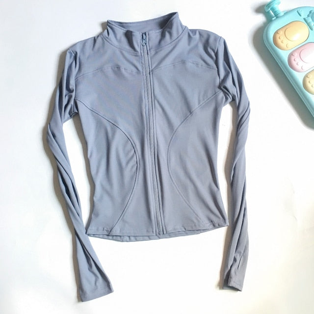 Peeli Long Sleeve Sports Jacket Women Zip Fitness Yoga Shirt Winter Warm Gym Top Activewear Running Coats Workout Clothes Woman - Vlad's Bike Bits