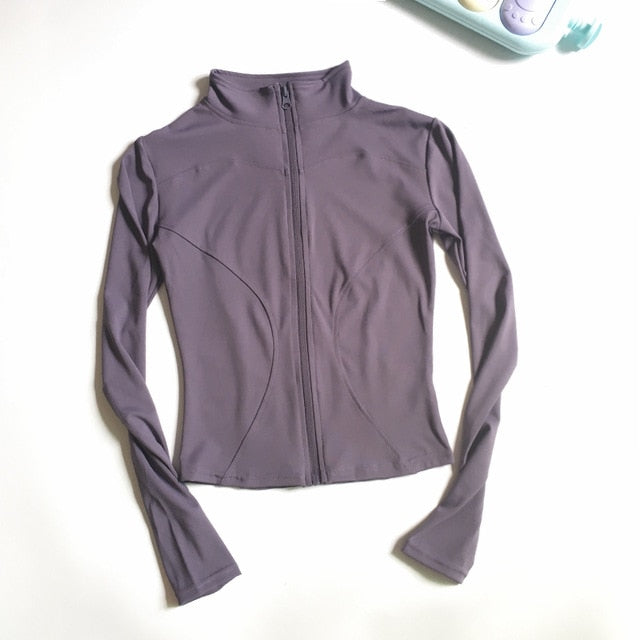 Peeli Long Sleeve Sports Jacket Women Zip Fitness Yoga Shirt Winter Warm Gym Top Activewear Running Coats Workout Clothes Woman - Vlad's Bike Bits