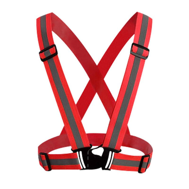 Hi-Viz Reflective, Adjustable Elastic Night Road Safety Cycling Vest - Vlad's Bike Bits