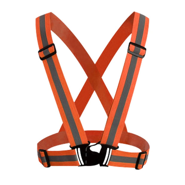 Hi-Viz Reflective, Adjustable Elastic Night Road Safety Cycling Vest - Vlad's Bike Bits
