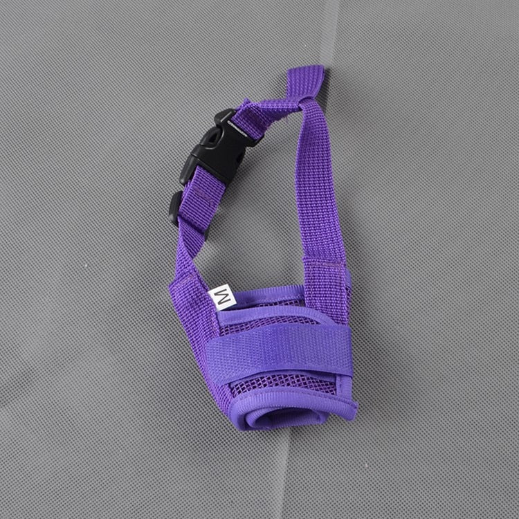 Adjustable Dog Muzzle - helps stop Barking/Biting/Chewing etc - 5 Sizes/Purple - Pets Accessories