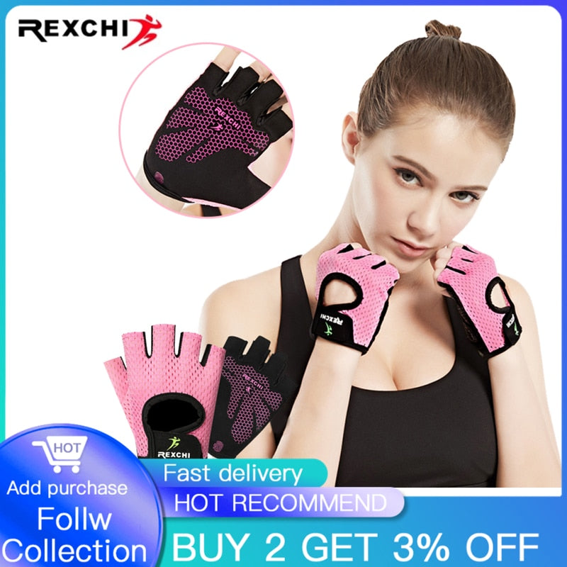 AUBTEC Cycling Gloves Fitness Gloves Gym Weightlifting Yoga Bodybuilding Training Thin Breathable Non-slip Half Finger Gloves - Vlad's Bike Bits