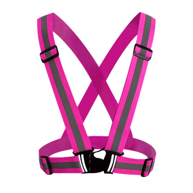 Hi-Viz Reflective, Adjustable Elastic Night Road Safety Cycling Vest - Vlad's Bike Bits