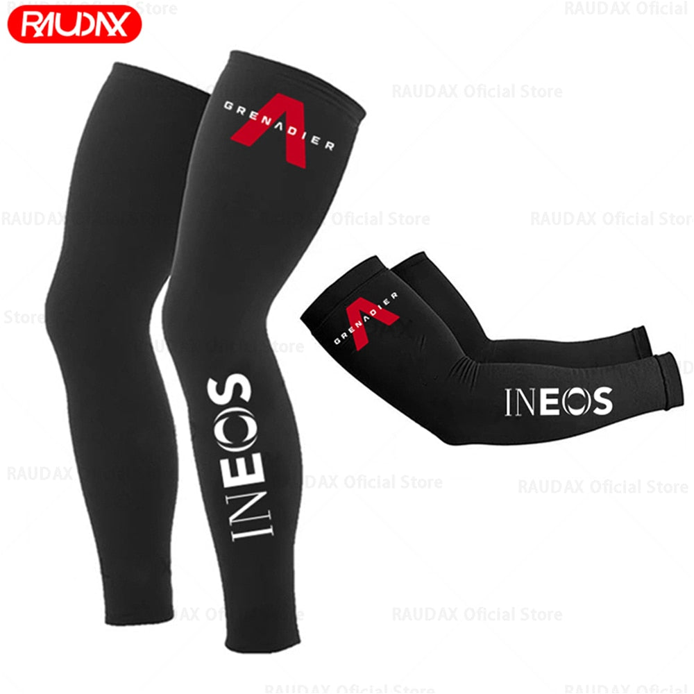 2022 Team Ineos Grenadier Leg Warmers Black UV Tection Cycling Arm Warmer Breathable Bicycle Running Racing MTB Bike Leg Sleeve - Vlad's Bike Bits