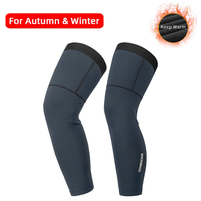 ROCKBROS Winter Fleece Warm Arm Sleeves Breathable Sports Elbow Pads Fitness Arm Covers Cycling Running Basketball Arm Warmers - Vlad's Bike Bits