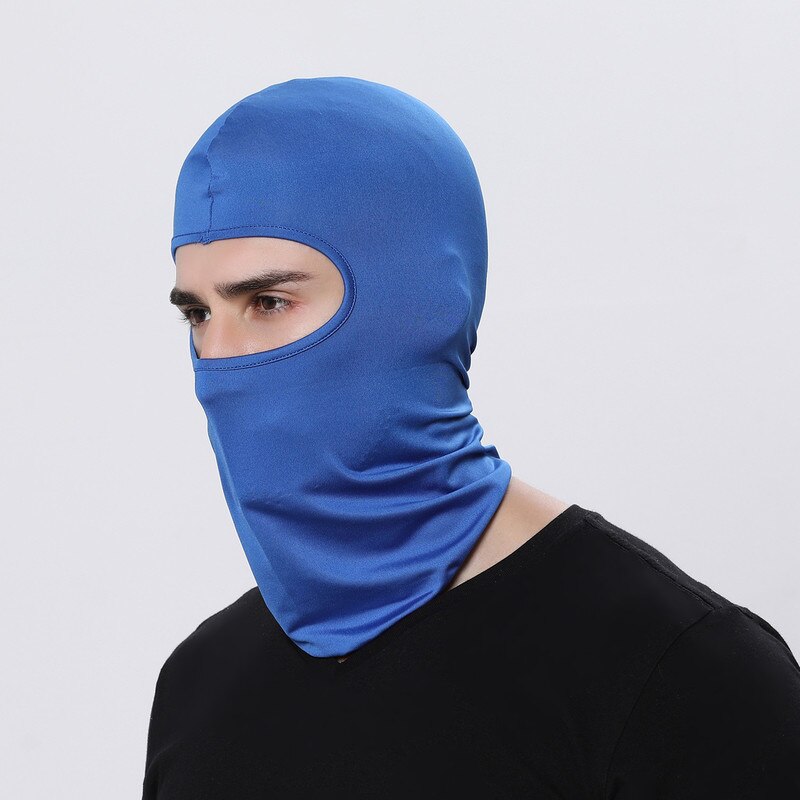 Winter Cycling Face Mask/Balaclava - Unisex, Lycra, All Weather Full Face Mask - 6 Colours (Black, Green, Navy Blue, Light Blue, Light Grey, White)