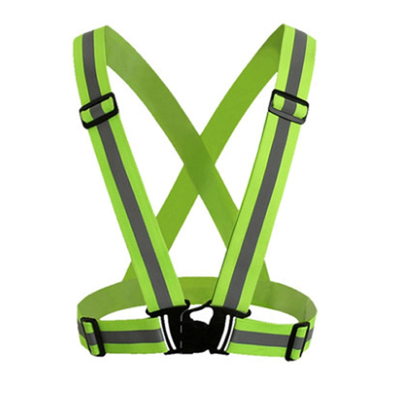 Hi-Viz Reflective, Adjustable Elastic Night Road Safety Cycling Vest - Vlad's Bike Bits