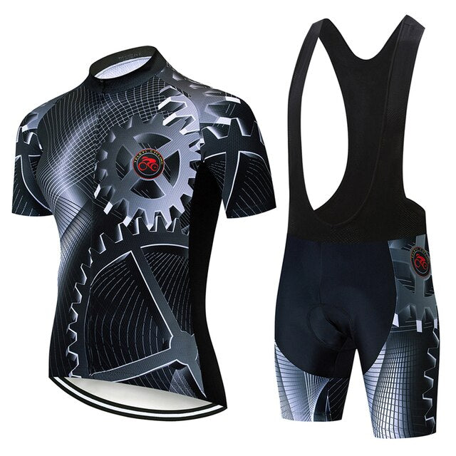 Teleyi 2021 Summer Cycling Kits - Short Sleeve, Bib, Shorts Breathable Cycling Sets - Vlad's Bike Bits