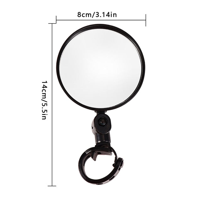 Universal Bicycle Mirror Bicycle Accessories Handlebar Rearview Mirror  Rotate Wide-angle For MTB Road Bike Cycling Accessories - Vlad's Bike Bits