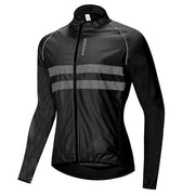WOSAWE Ultralight Reflective Men's Cycling Jacket - Waterproof/Windproof, Black/Orange/Yellow - Vlad's Bike Bits