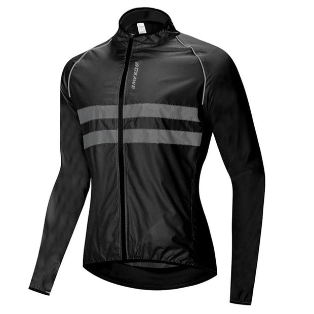WOSAWE Ultralight Reflective Men's Cycling Jacket - Waterproof/Windproof, Black/Orange/Yellow - Vlad's Bike Bits