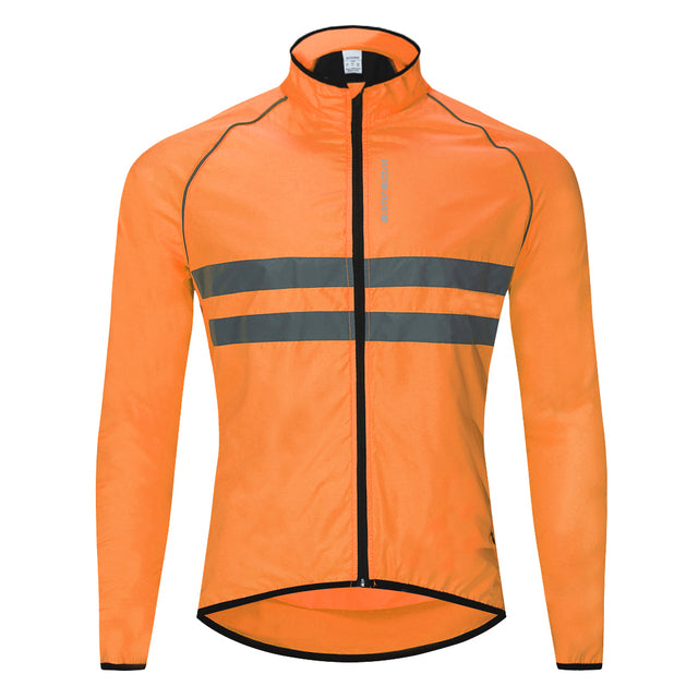 WOSAWE Windproof Cycling Jackets Hooded Men Riding Waterproof Cycle Clothing Bike Long Sleeve Jerseys Reflective Vest Wind Coat - Vlad's Bike Bits