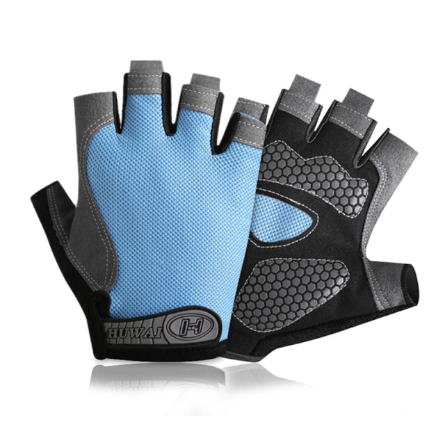 Professional Gym Fitness Breathable Anti-Slip Women Men Half Finger Summer Fishing Cycling Fingerless Gloves Female Bicycle Bike - Vlad's Bike Bits