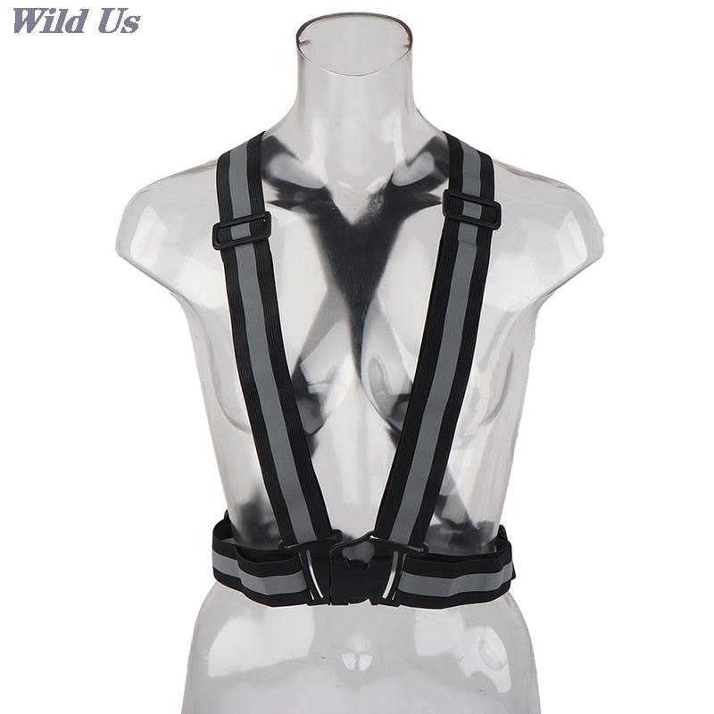High Viz Adjustable, Reflective Road Safety Cycling Vest For Children and Adults - Black