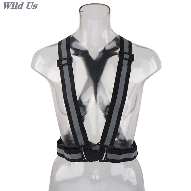 High Viz Adjustable, Reflective Road Safety Cycling Vest For Children and Adults - Black