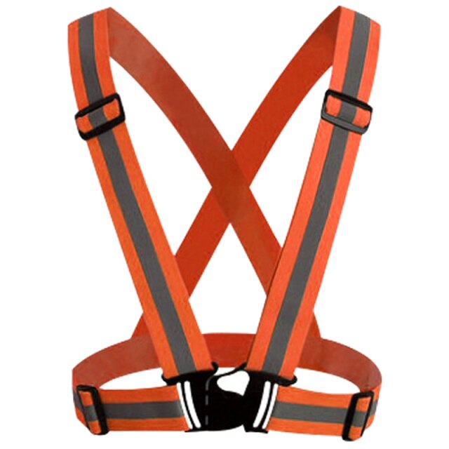 High Viz Adjustable, Reflective Road Safety Cycling Vest For Children and Adults - Orange