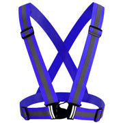 High Viz Adjustable, Reflective Road Safety Cycling Vest For Children and Adults - Dark Blue