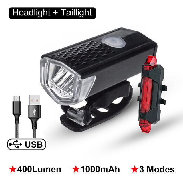 T6 LED Bike Front Light USB Rechargeable Lamp Mountain Road Headlight Cycling Flashlight Luz Bicicleta MTB Bicycle Accessories - Vlad's Bike Bits